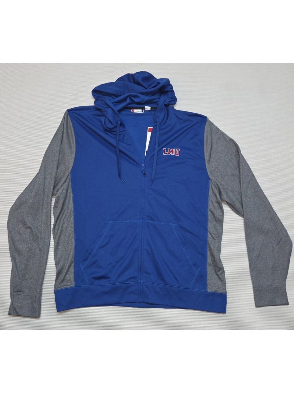 LMU Loyola Marymount University Blue Gray Full Zip Hoodie Size S/P By CLIQUE NEW